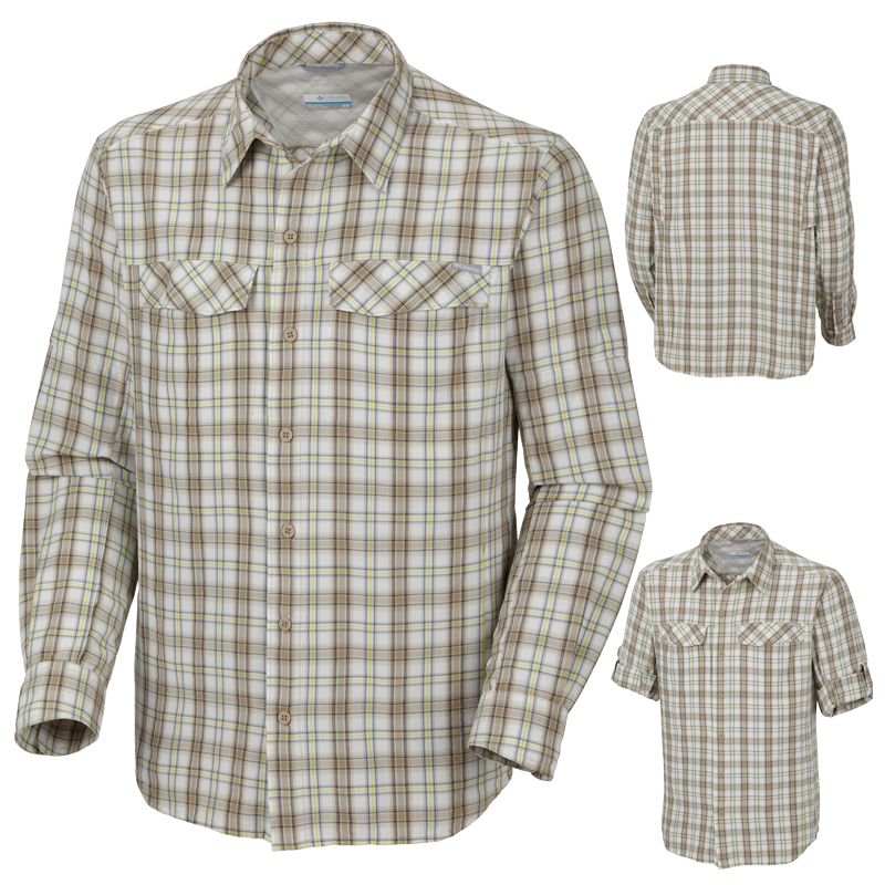 Columbia Silver Ridge Plaid LS Shirt Mens Tech Tees Shirts CozyMole Childrens Outdoor Clothing